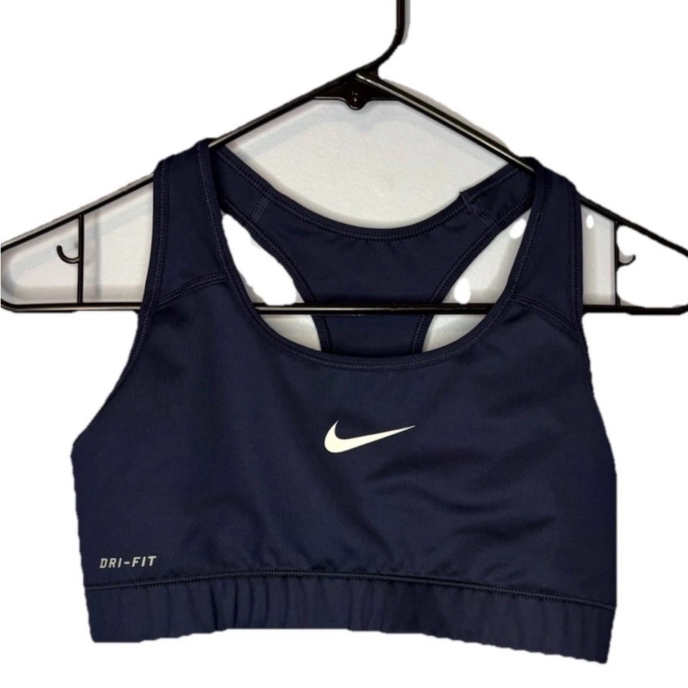 Nike Dri Fit Race back Sports Bra Blue Size Medium